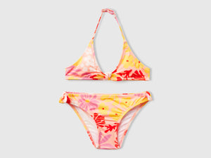 Bikini mare con stampa fiori