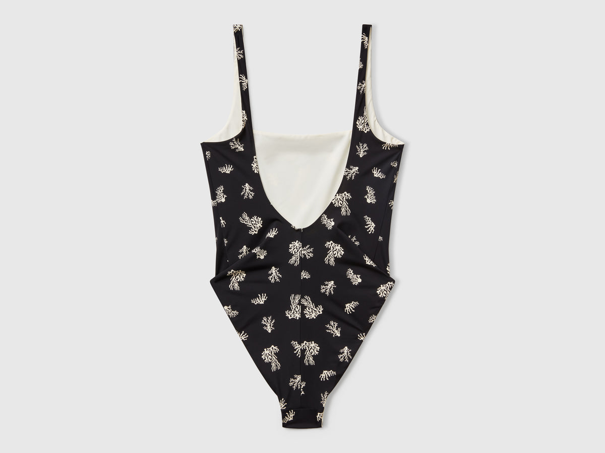 Costume intero con stampa coralli