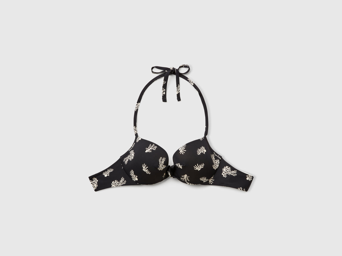 Reggiseno costume con stampa coralli