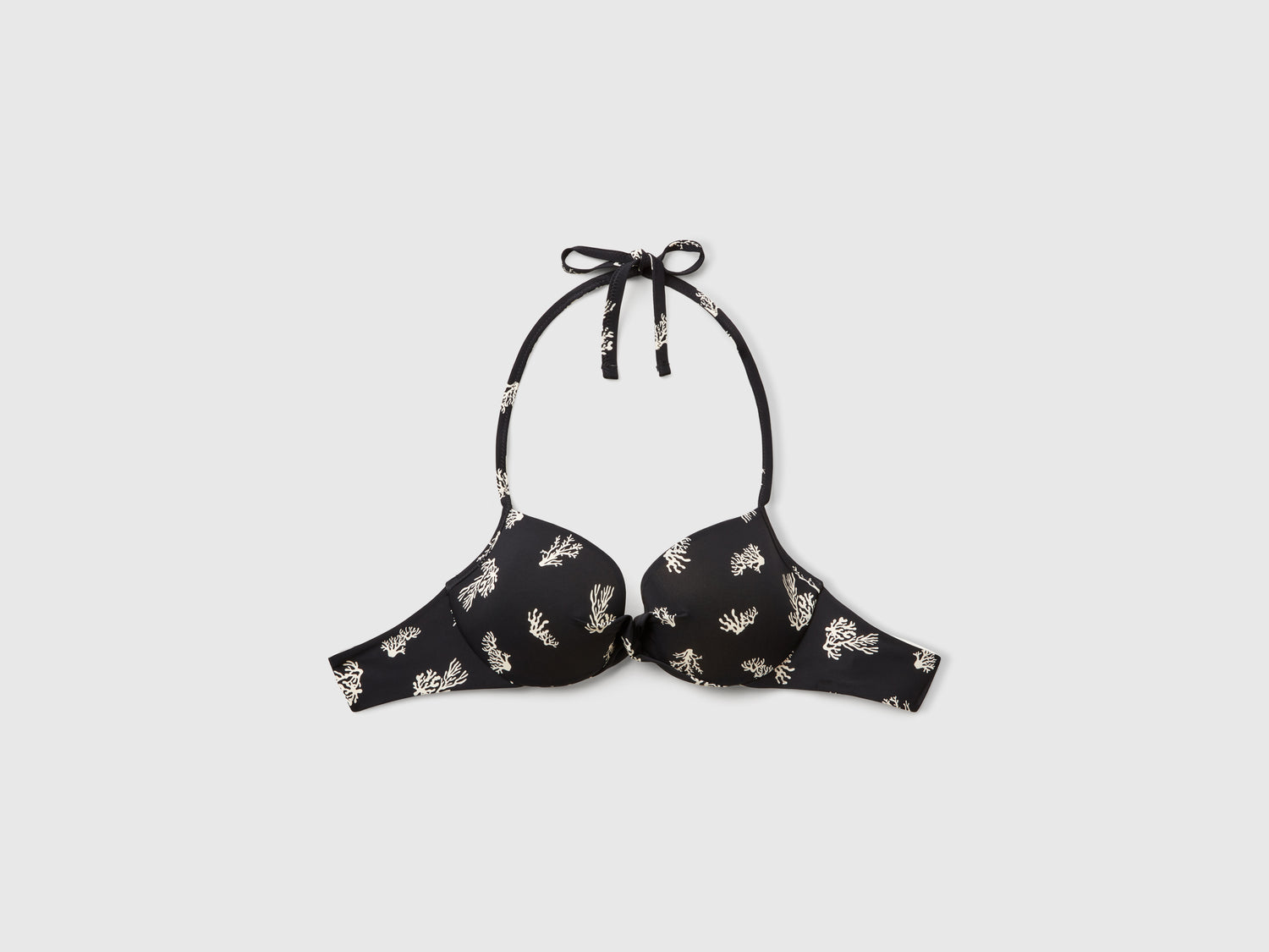 Reggiseno costume con stampa coralli da donna nero | Benetton Outlet