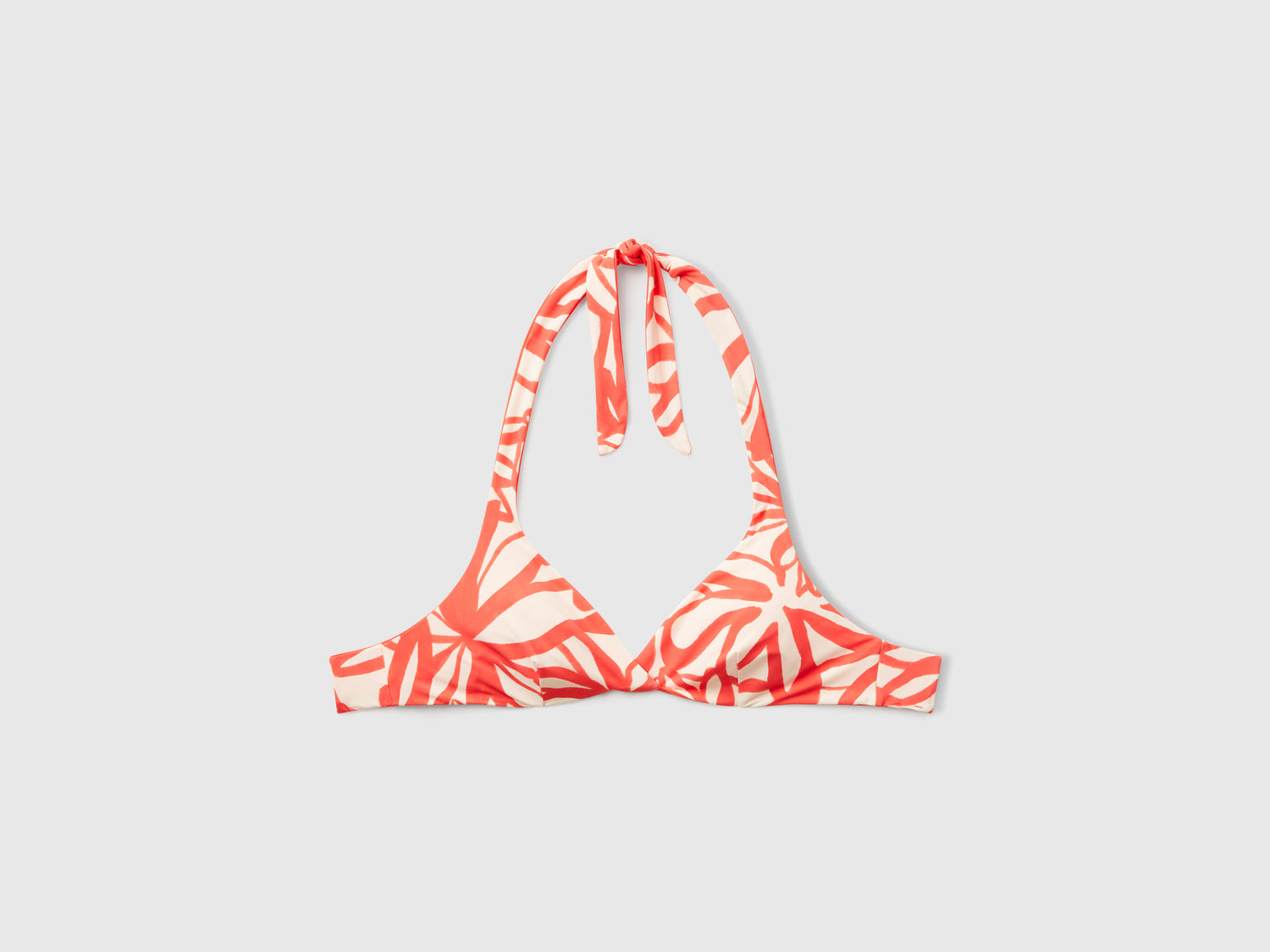 Triangolo mare con stampa floreale da donna salmone | Benetton Outlet
