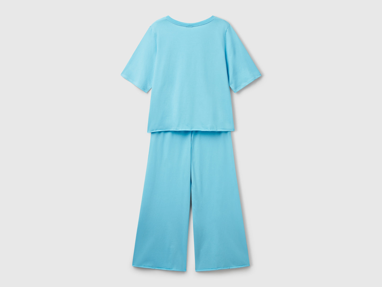 Pigiama ampio in puro cotone da donna turchese 2 | Benetton Outlet