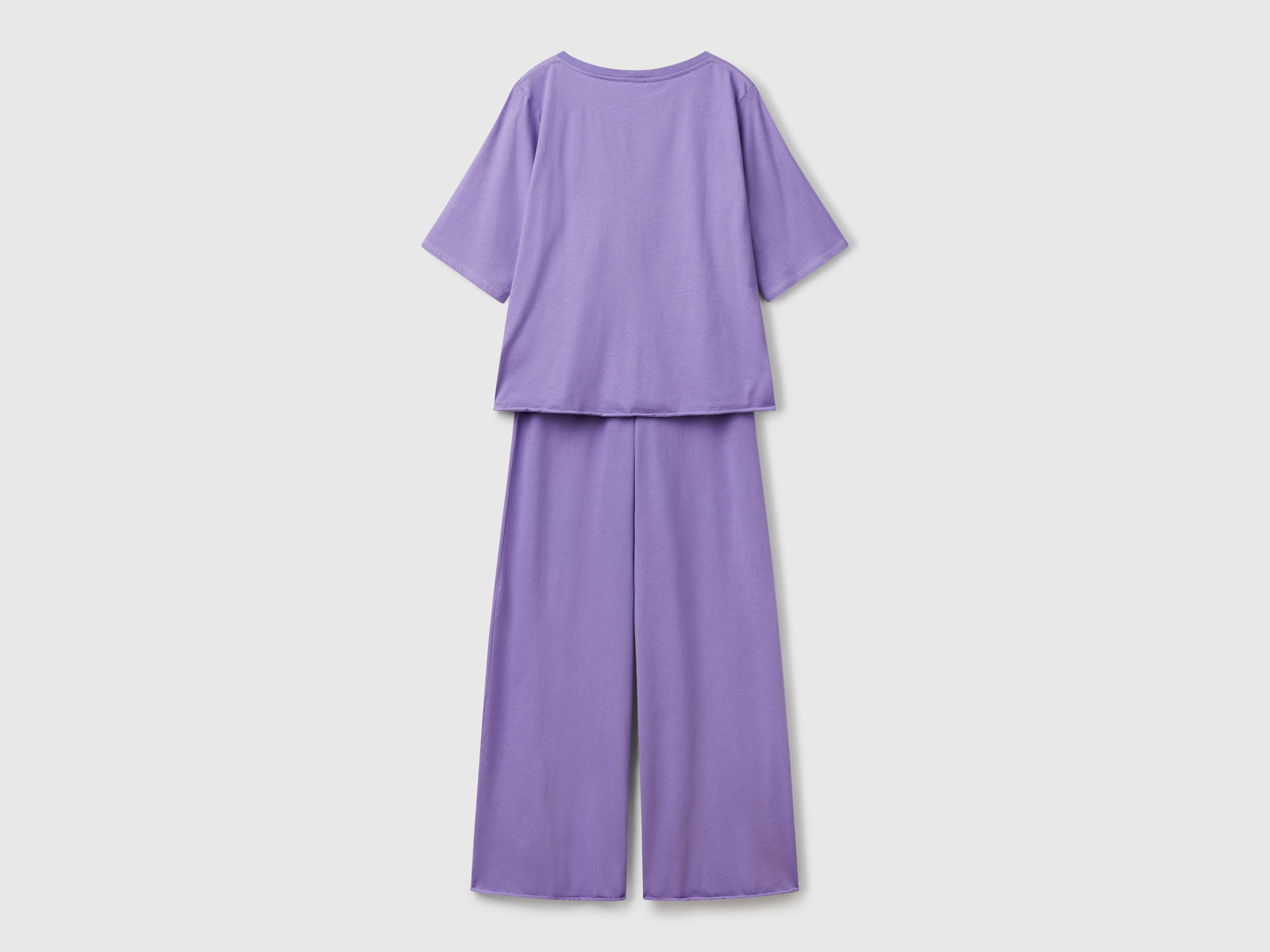Pigiama ampio in puro cotone da donna pervinca 2 | Benetton Outlet