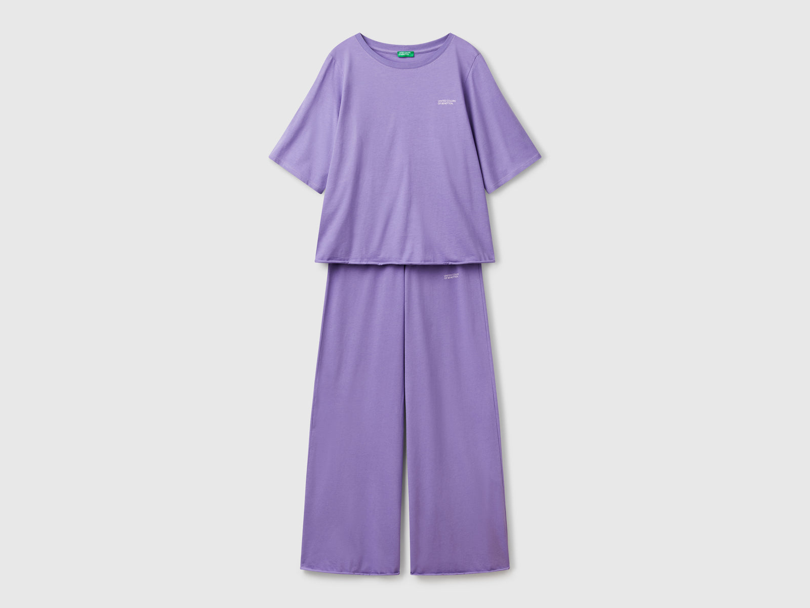 Pigiama ampio in puro cotone da donna pervinca | Benetton Outlet