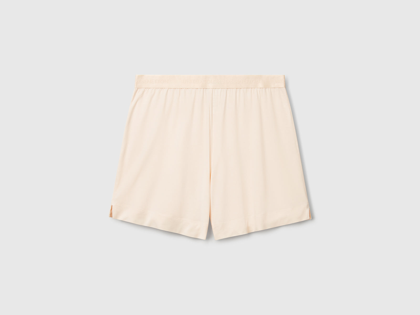 Shorts in Modal stretch da donna bianco panna | Benetton Outlet