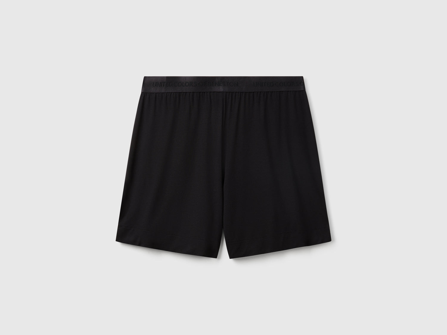 Shorts in Modal stretch da donna nero | Benetton Outlet