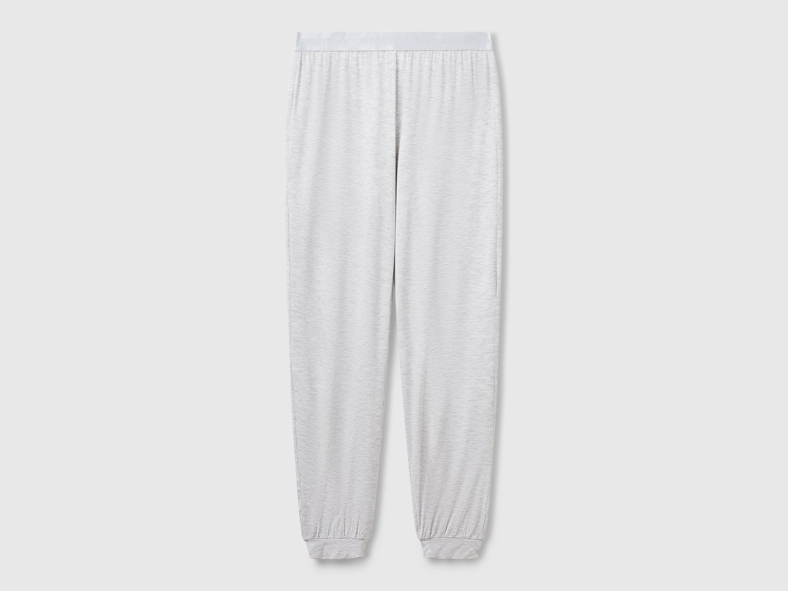 Pantaloni in Modal stretch da donna grigio chiaro 2 | Benetton Outlet
