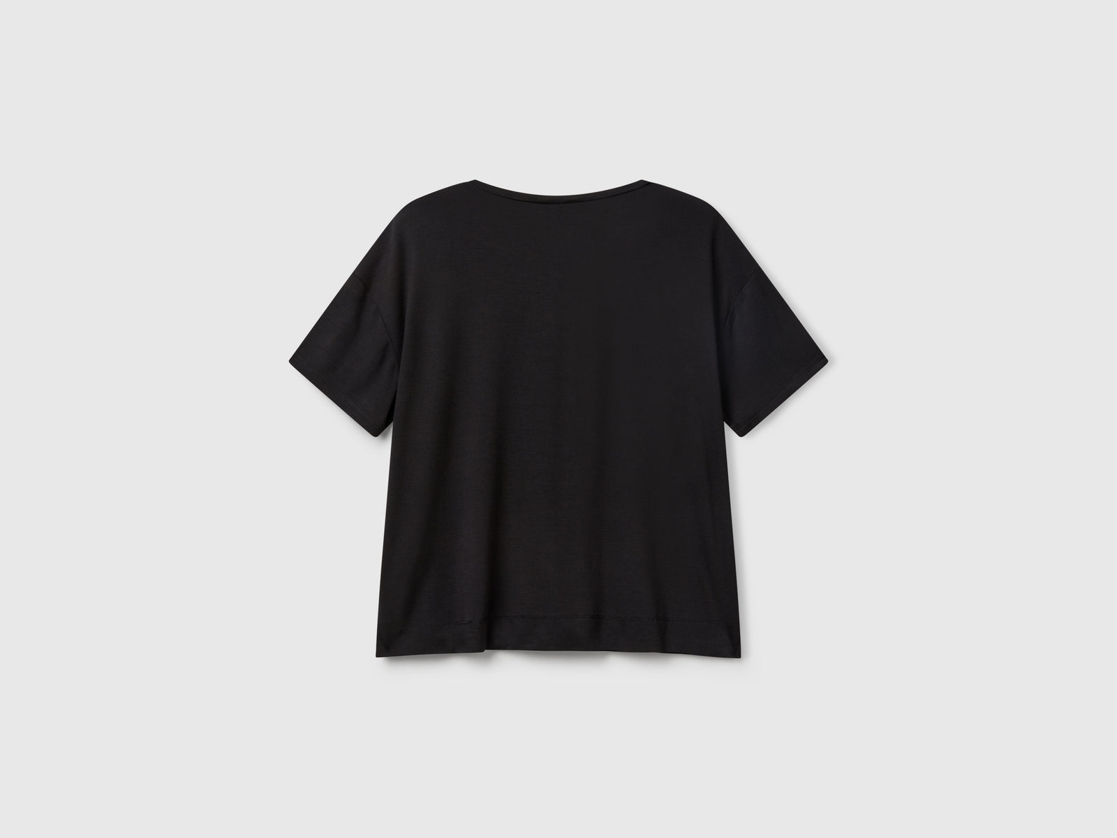 T-shirt  in Modal stretch da donna nero 2 | Benetton Outlet