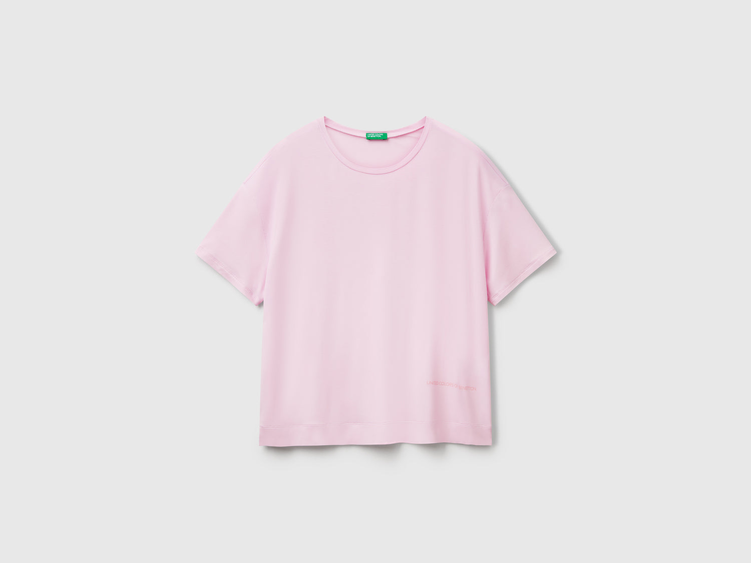 T-shirt  in Modal stretch da donna lilla | Benetton Outlet
