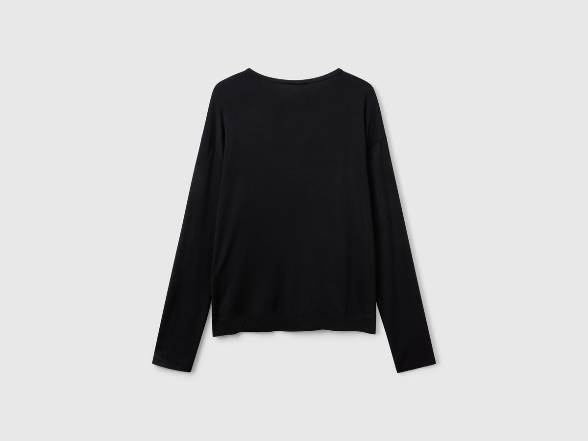 T-shirt manica lunga in Modal stretch