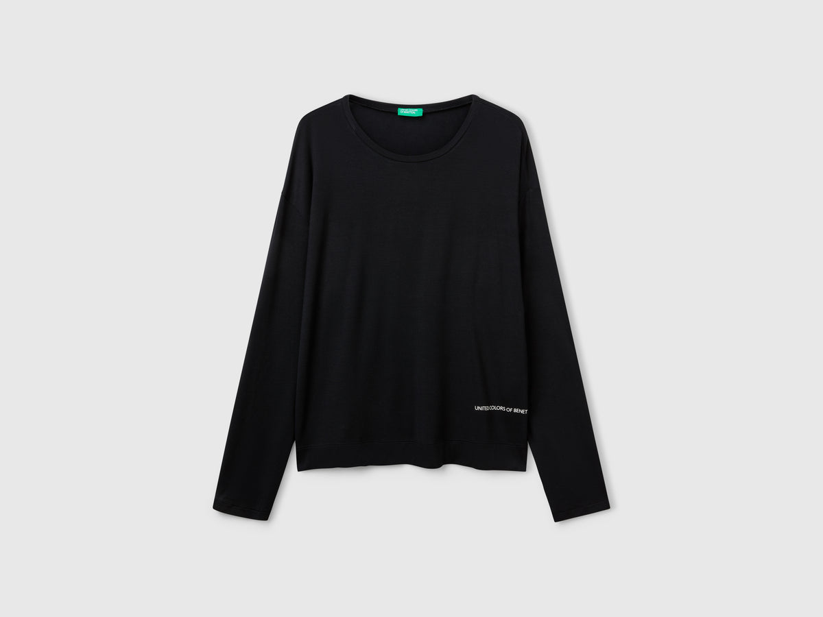 T-shirt manica lunga in Modal stretch