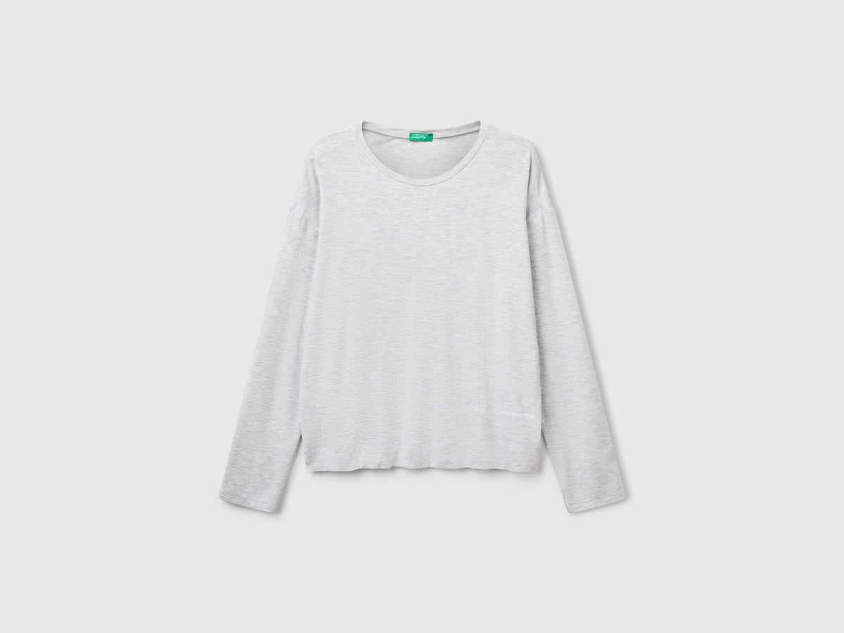 T-shirt manica lunga in Modal stretch