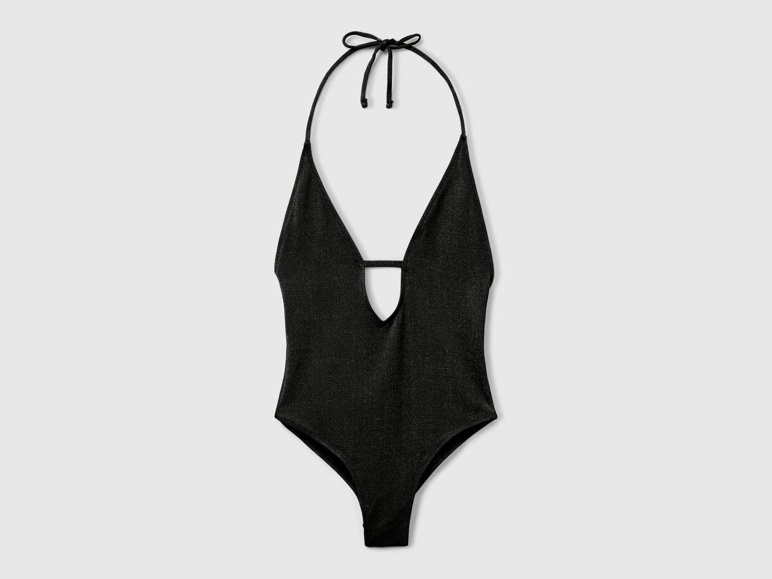 One-piece swimsuit with lurex da donna nero | Benetton Outlet