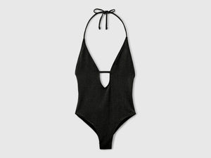 One-piece swimsuit with lurex