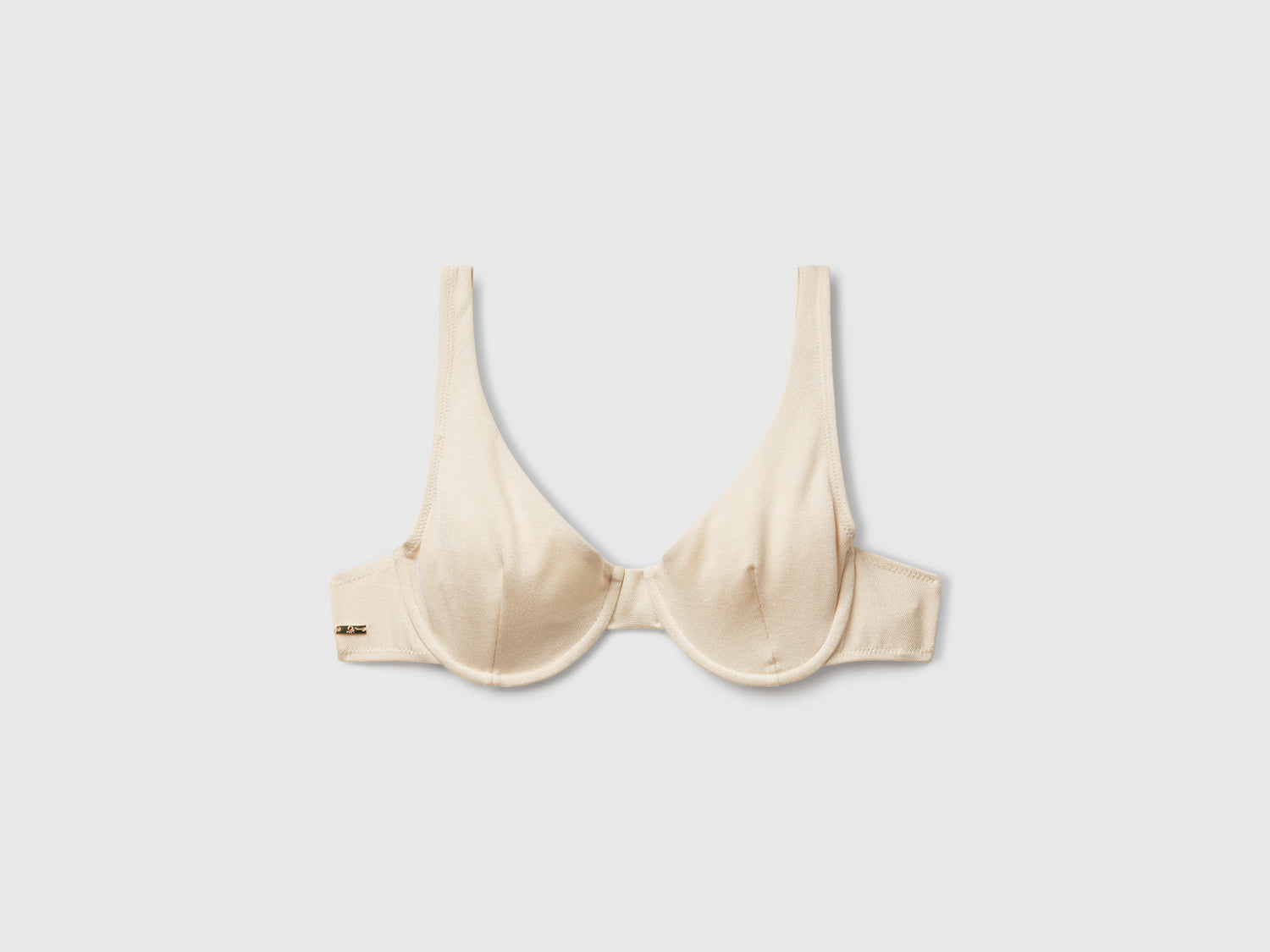 Reggiseno costume con lurex da donna bianco panna | Benetton Outlet