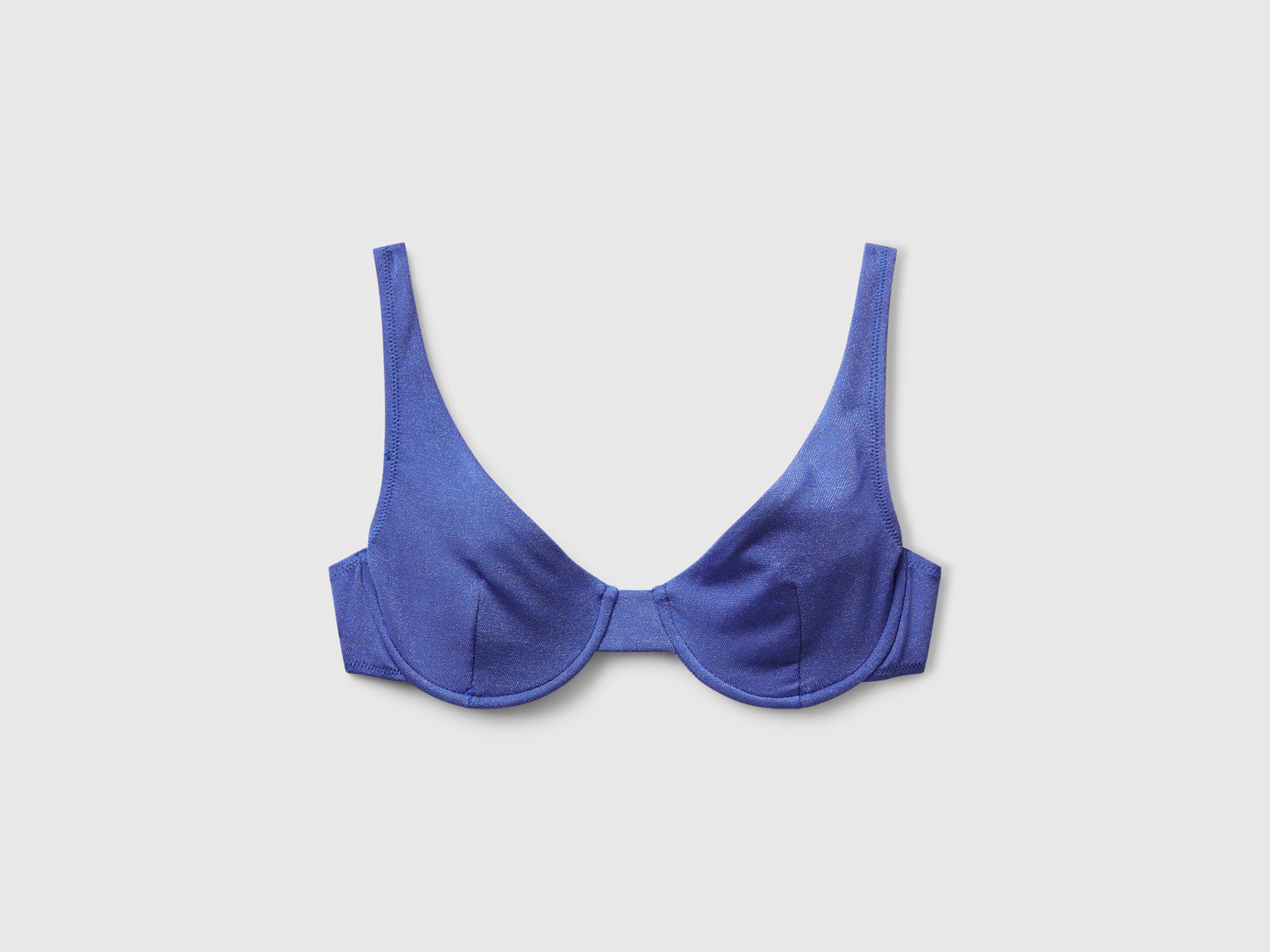 Reggiseno costume con lurex da donna blu | Benetton Outlet