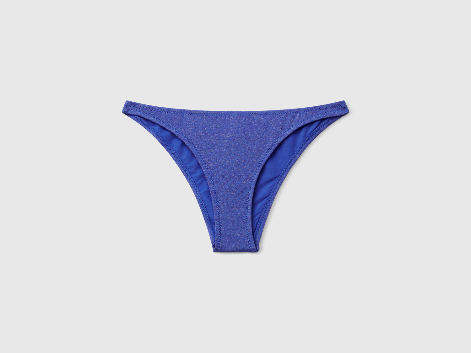 Low-cut swim briefs with lurex da donna blu | Benetton Outlet