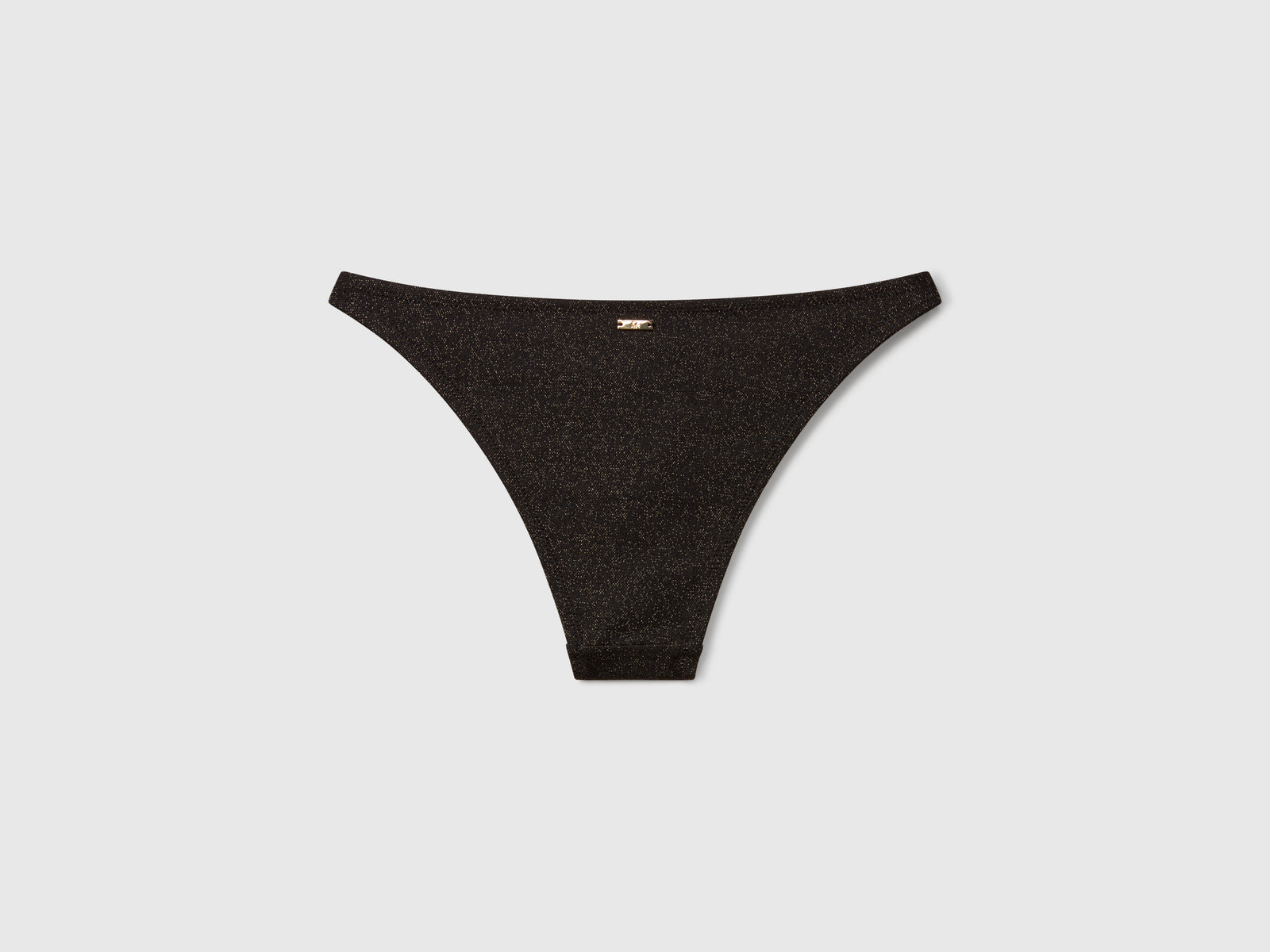 Slip mare fianco basso con lurex da donna nero 2 | Benetton Outlet