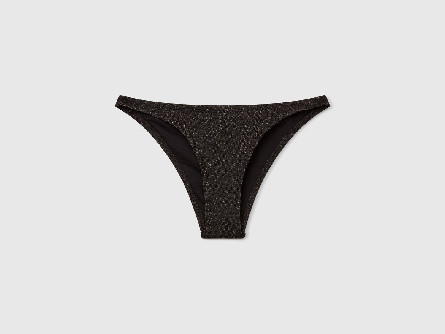 Slip mare fianco basso con lurex da donna nero | Benetton Outlet