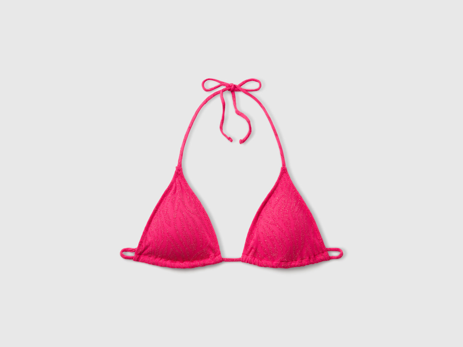 Triangolo mare imbottito animalier da donna fucsia | Benetton Outlet