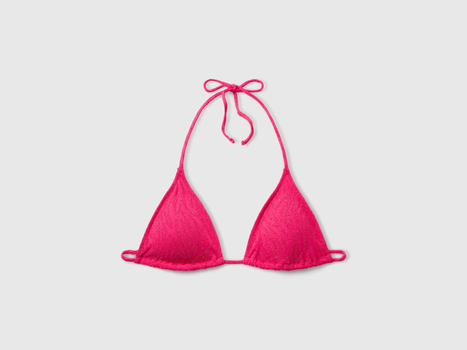 Triangolo mare imbottito animalier da donna fucsia | Benetton Outlet