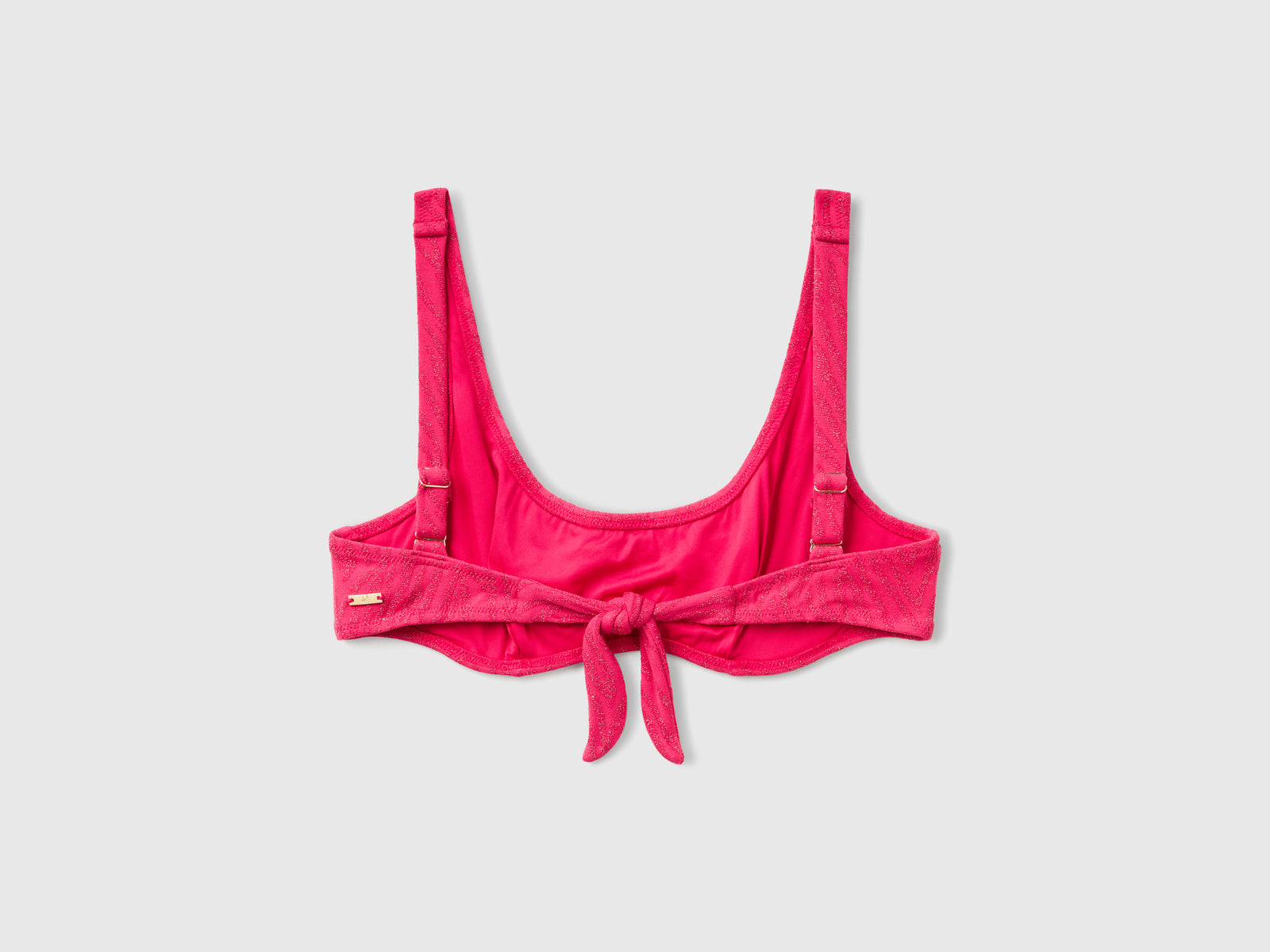 Brassiere mare animalier con lurex da donna fucsia 2 | Benetton Outlet