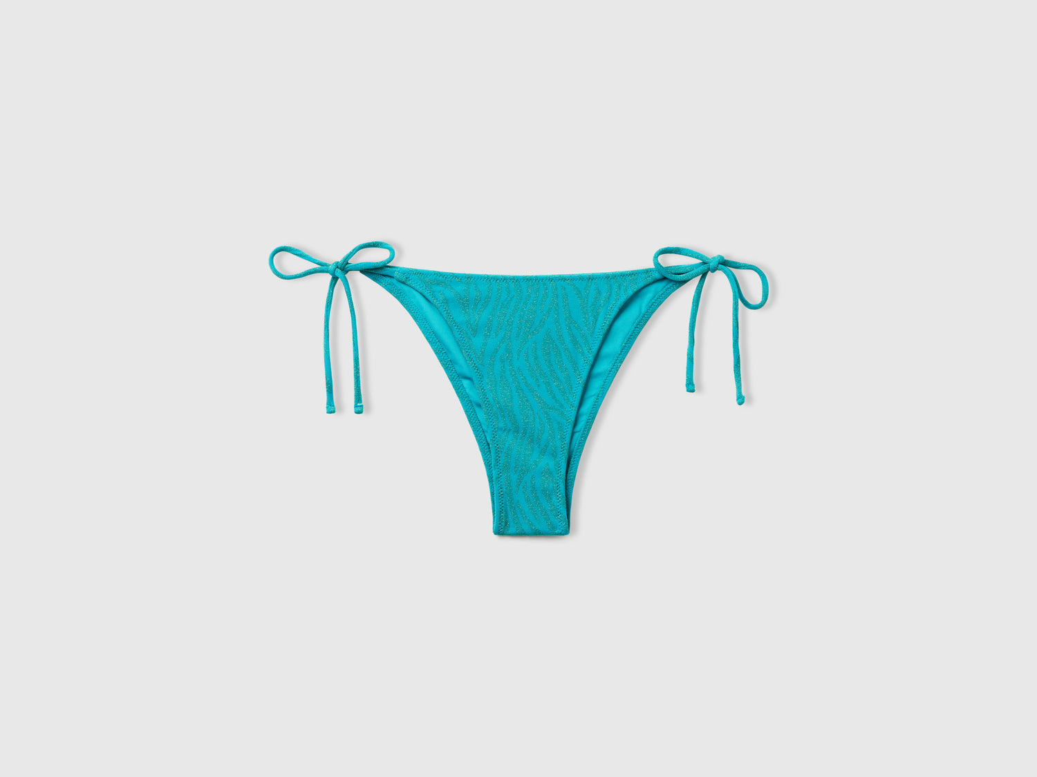 Slip mare animalier con lurex da donna turchese | Benetton Outlet