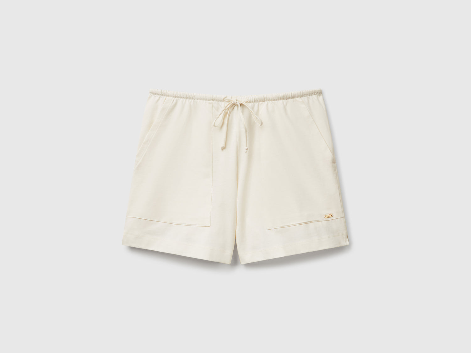 Shorts con coulisse da donna bianco panna | Benetton Outlet