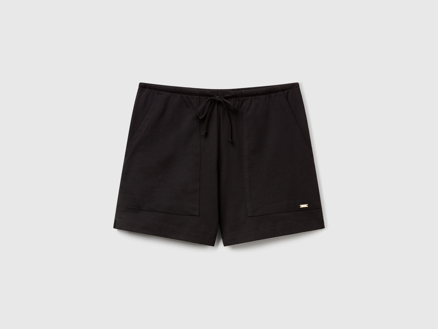 Shorts con coulisse da donna nero | Benetton Outlet