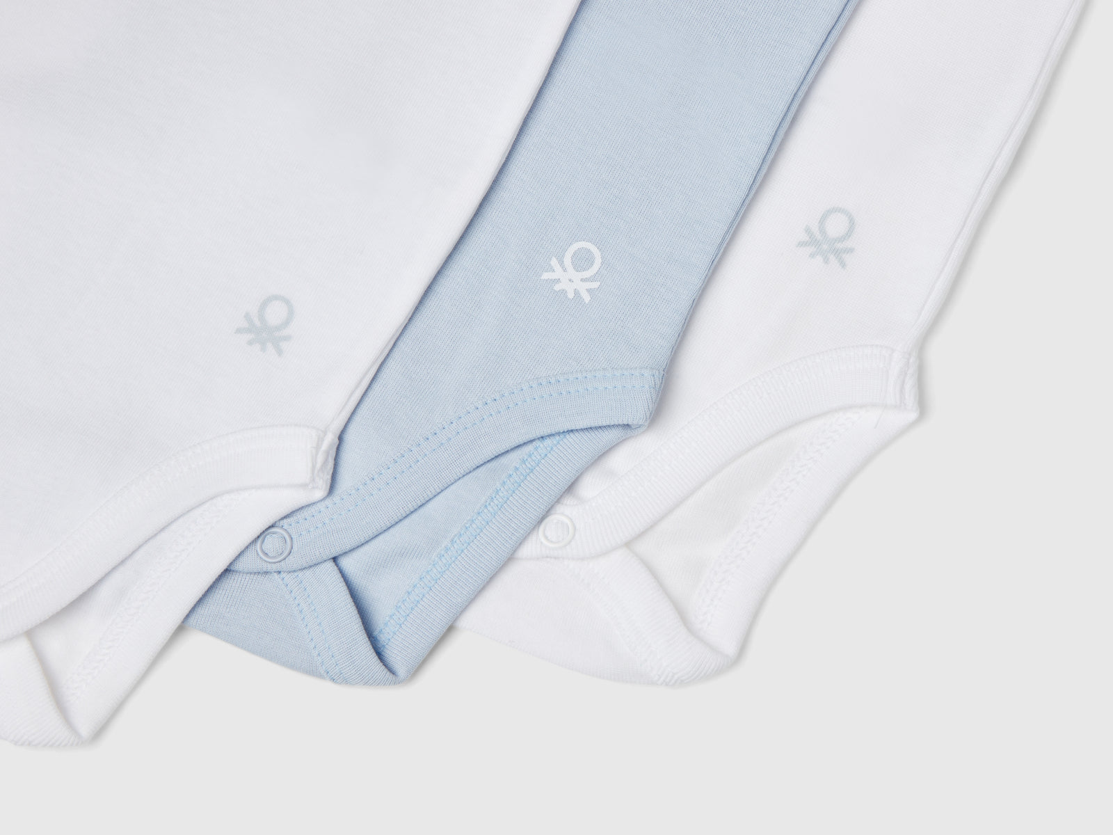 Set body tinta unita in cotone da neonato multi-color 3 | Benetton Outlet