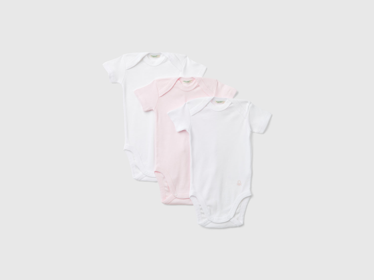Set body tinta unita in cotone da neonato multi-color | Benetton Outlet
