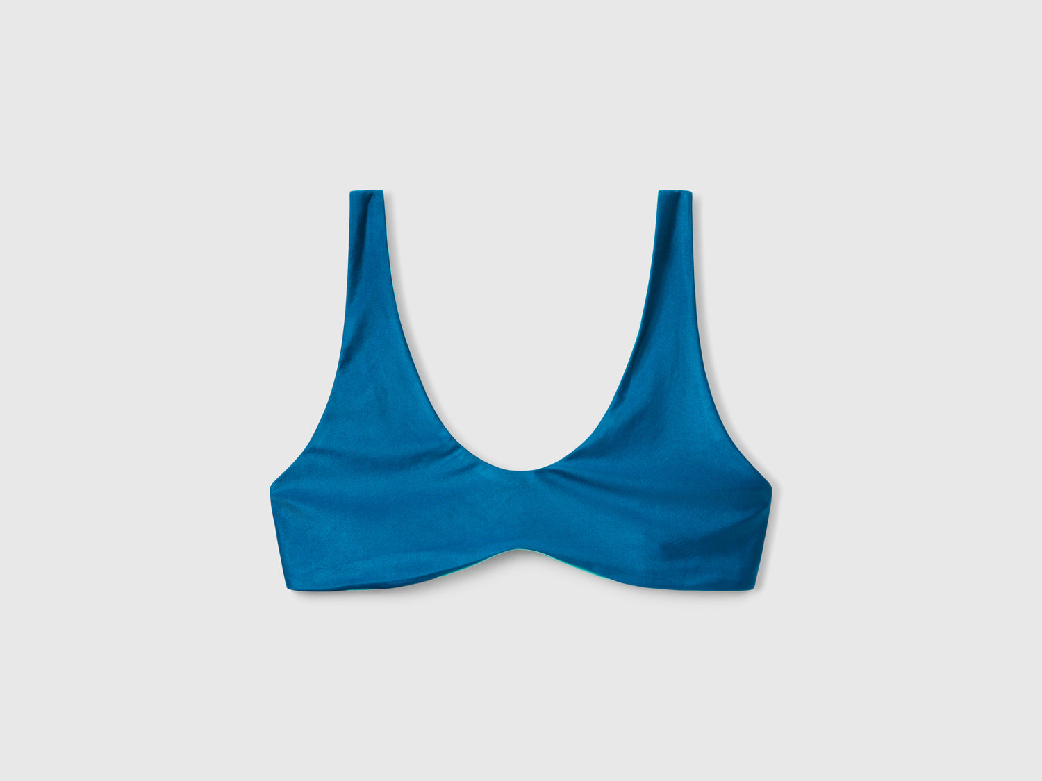 Reggiseno mare reversibile da donna verde ottanio | Benetton Outlet