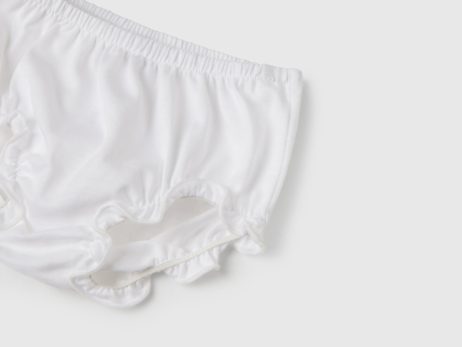 Culotte in cotone da neonato bianco 3 | Benetton Outlet