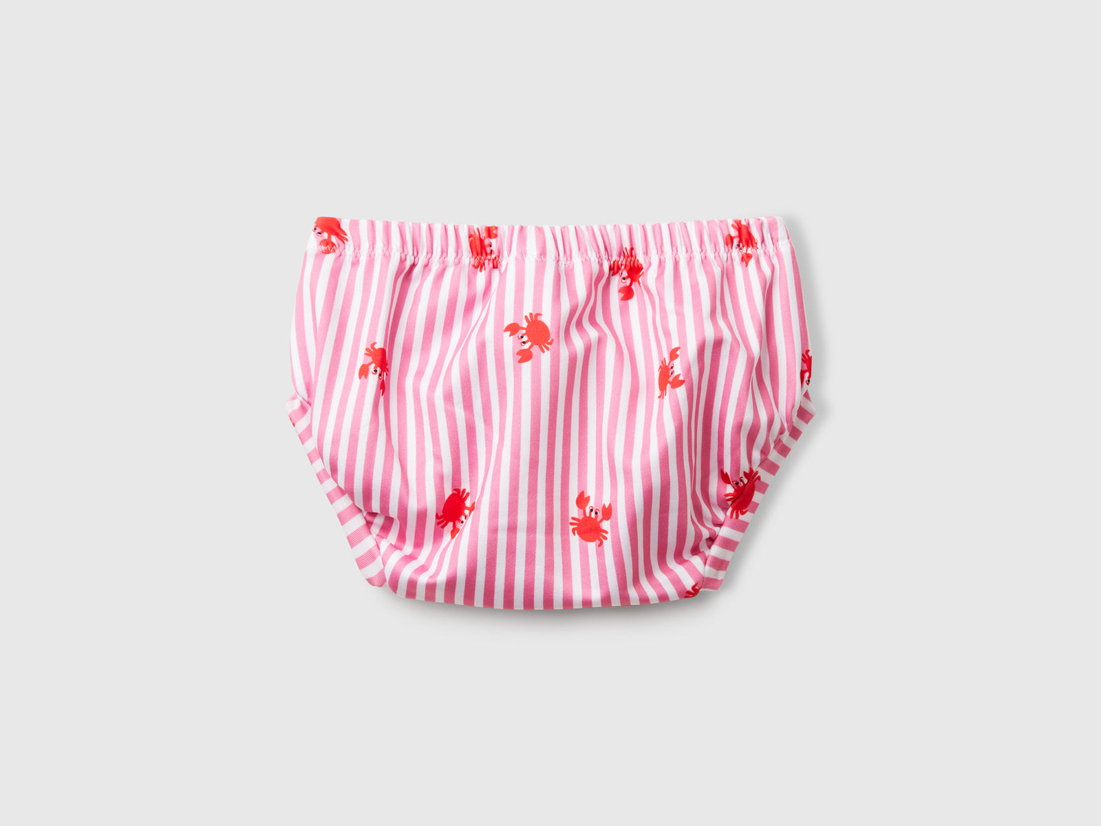 Slip costume a righe con granchi da neonato rosa 2 | Benetton Outlet