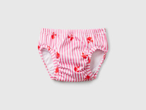 Slip costume a righe con granchi