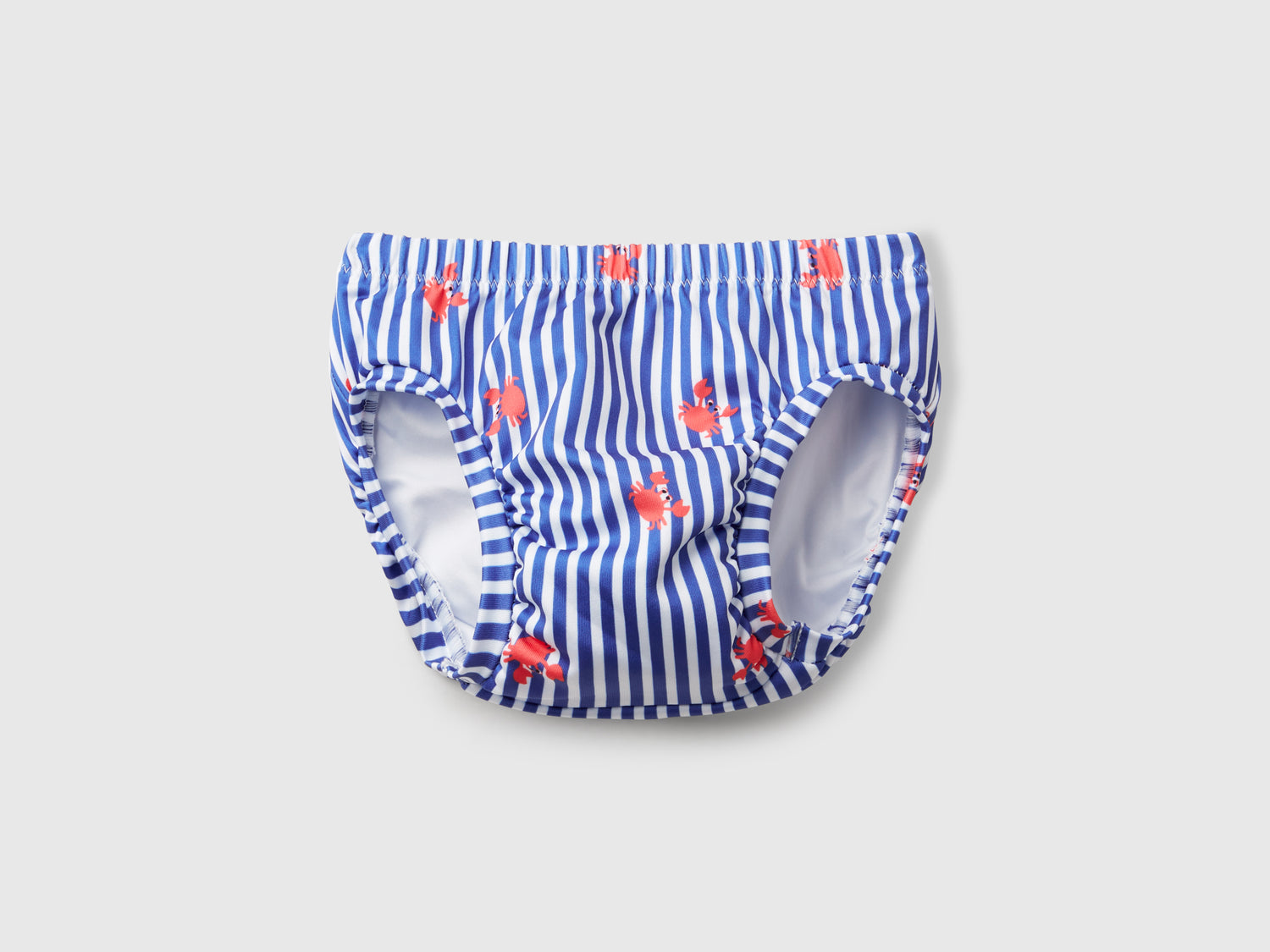 Slip costume a righe con granchi da neonato blu | Benetton Outlet