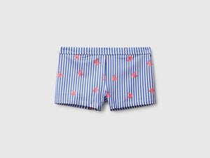 Costume boxer a righe con granchi