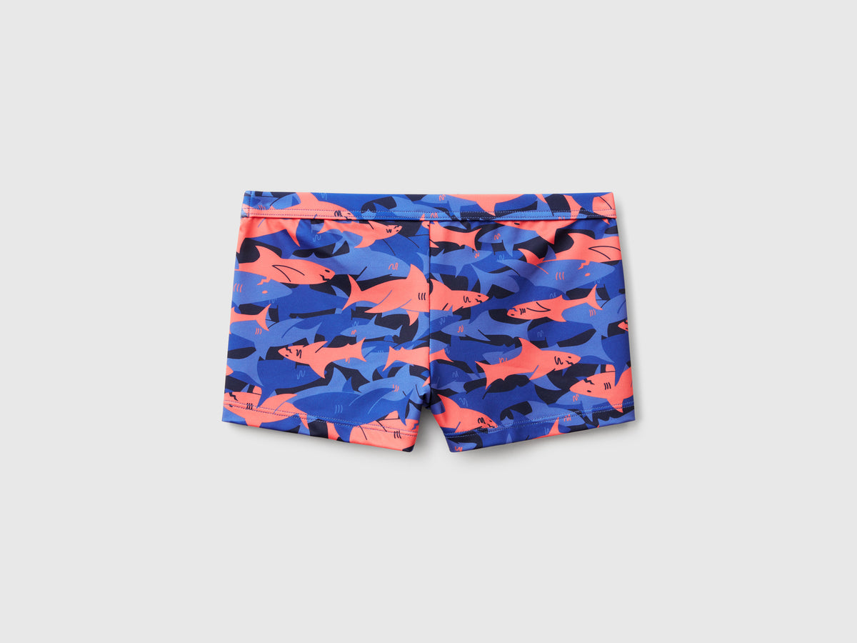 Costume boxer con stampa squali