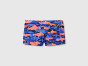 Costume boxer con stampa squali
