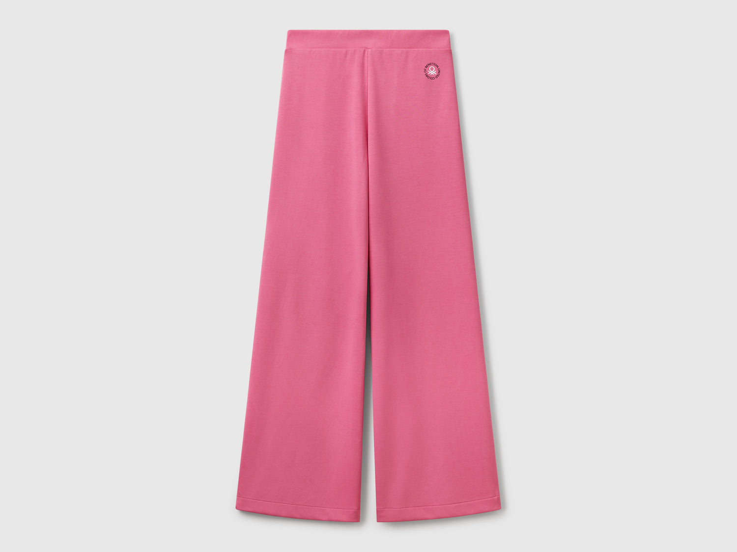 Wide trousers in MODAL da donna rosa | Benetton Outlet