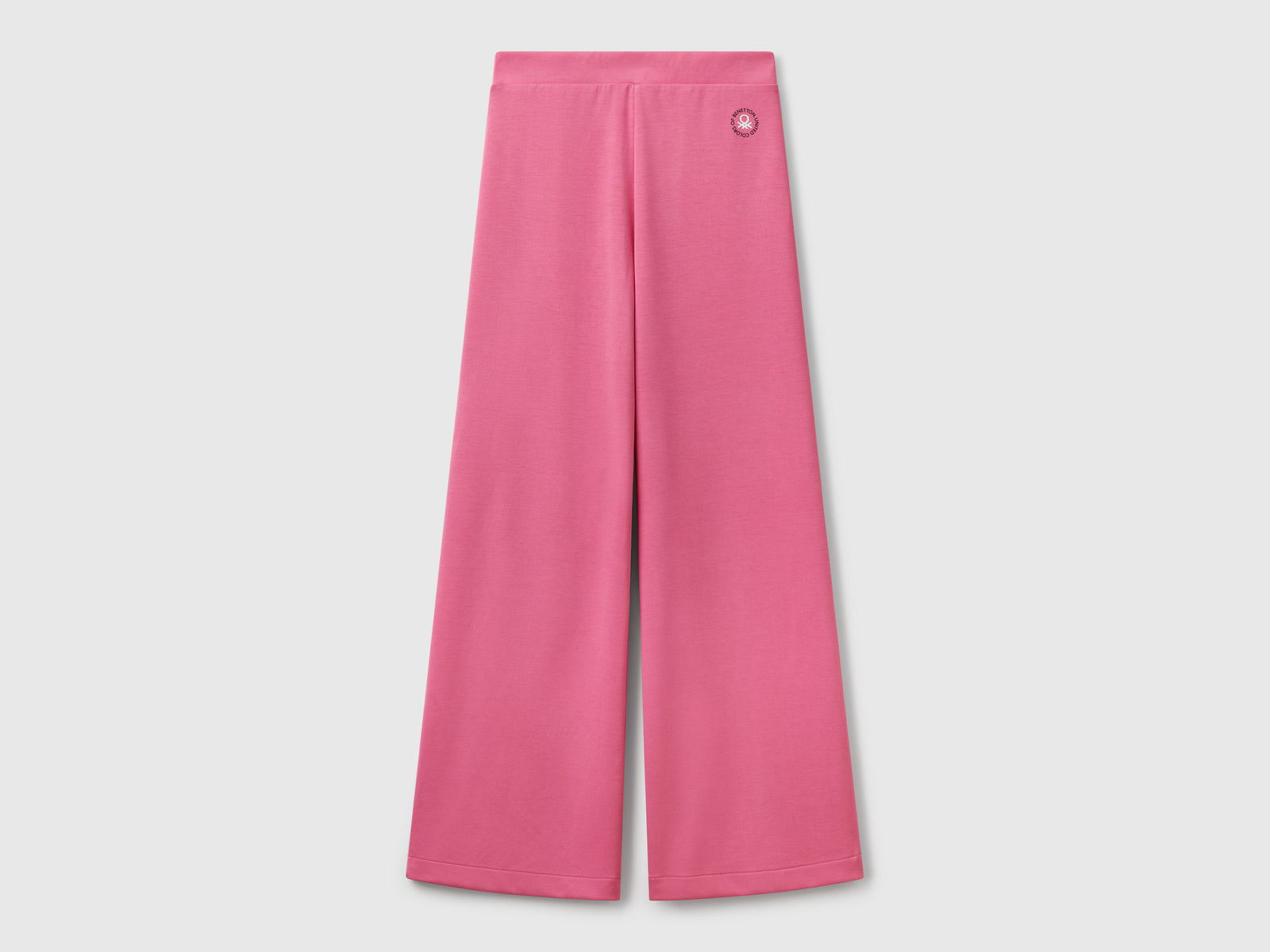 Wide trousers in MODAL da donna rosa | Benetton Outlet
