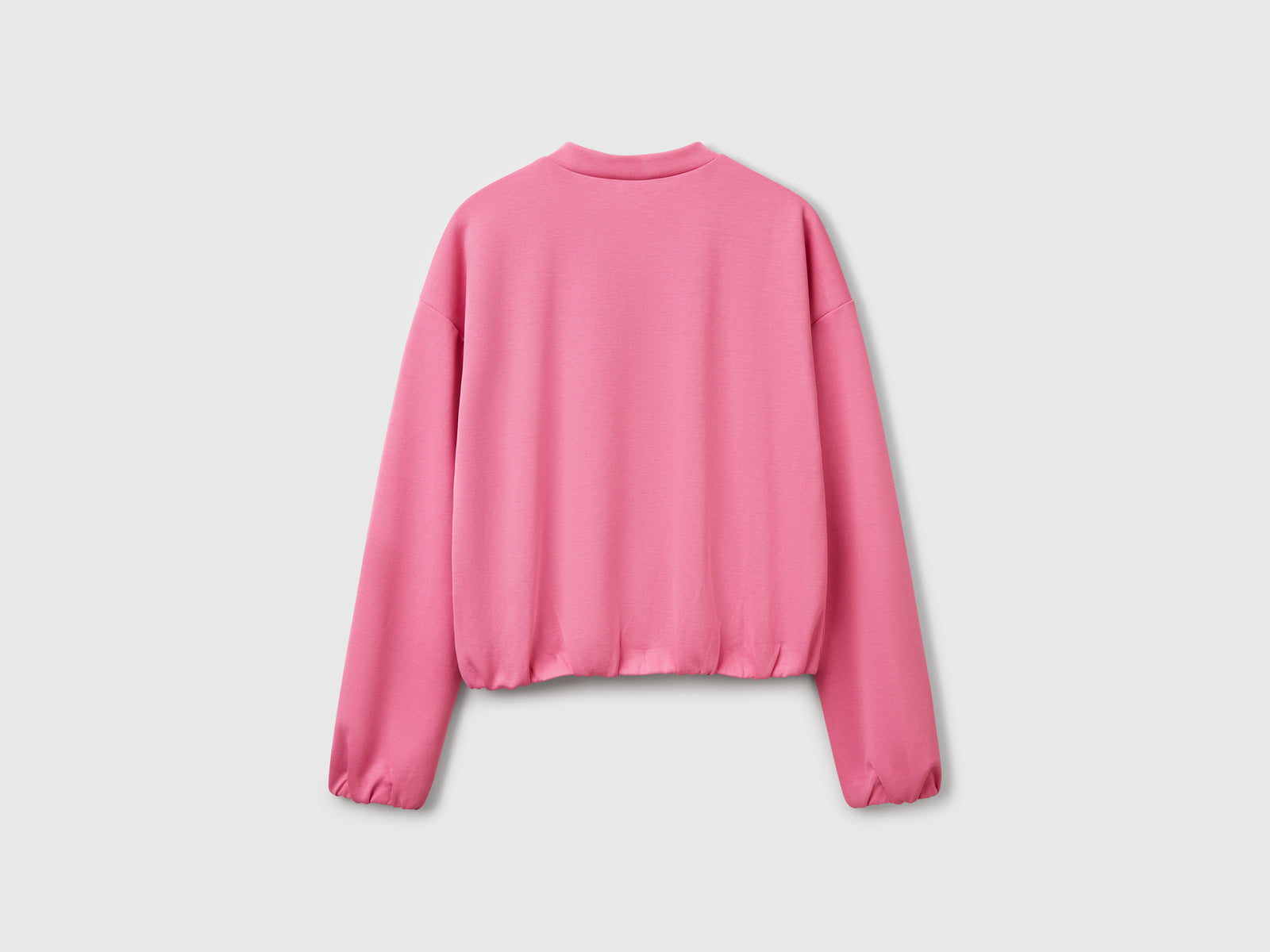 Felpa con zip in MODAL da donna rosa 2 | Benetton Outlet
