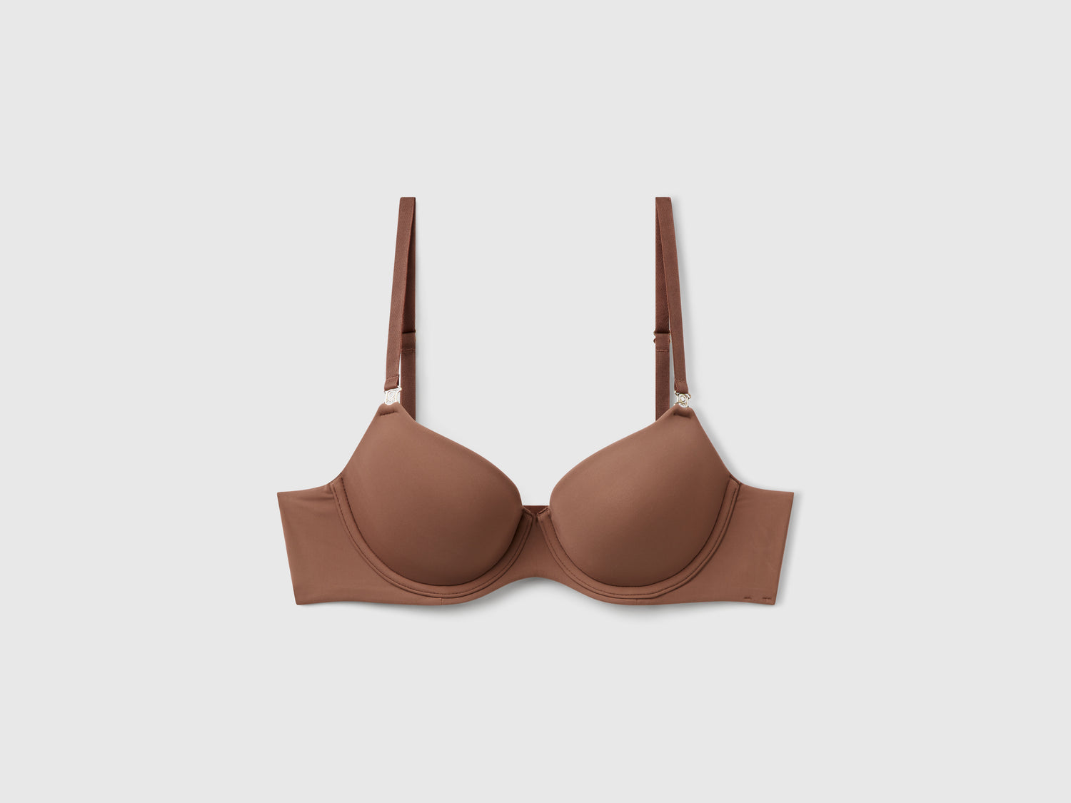 Reggiseno imbottito con ferretto da donna marrone | Benetton Outlet