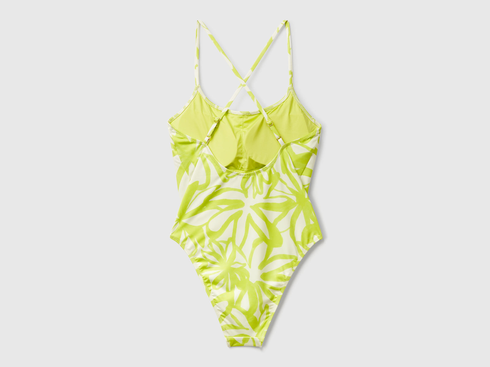 Costume intero a fiori da donna lime 2 | Benetton Outlet