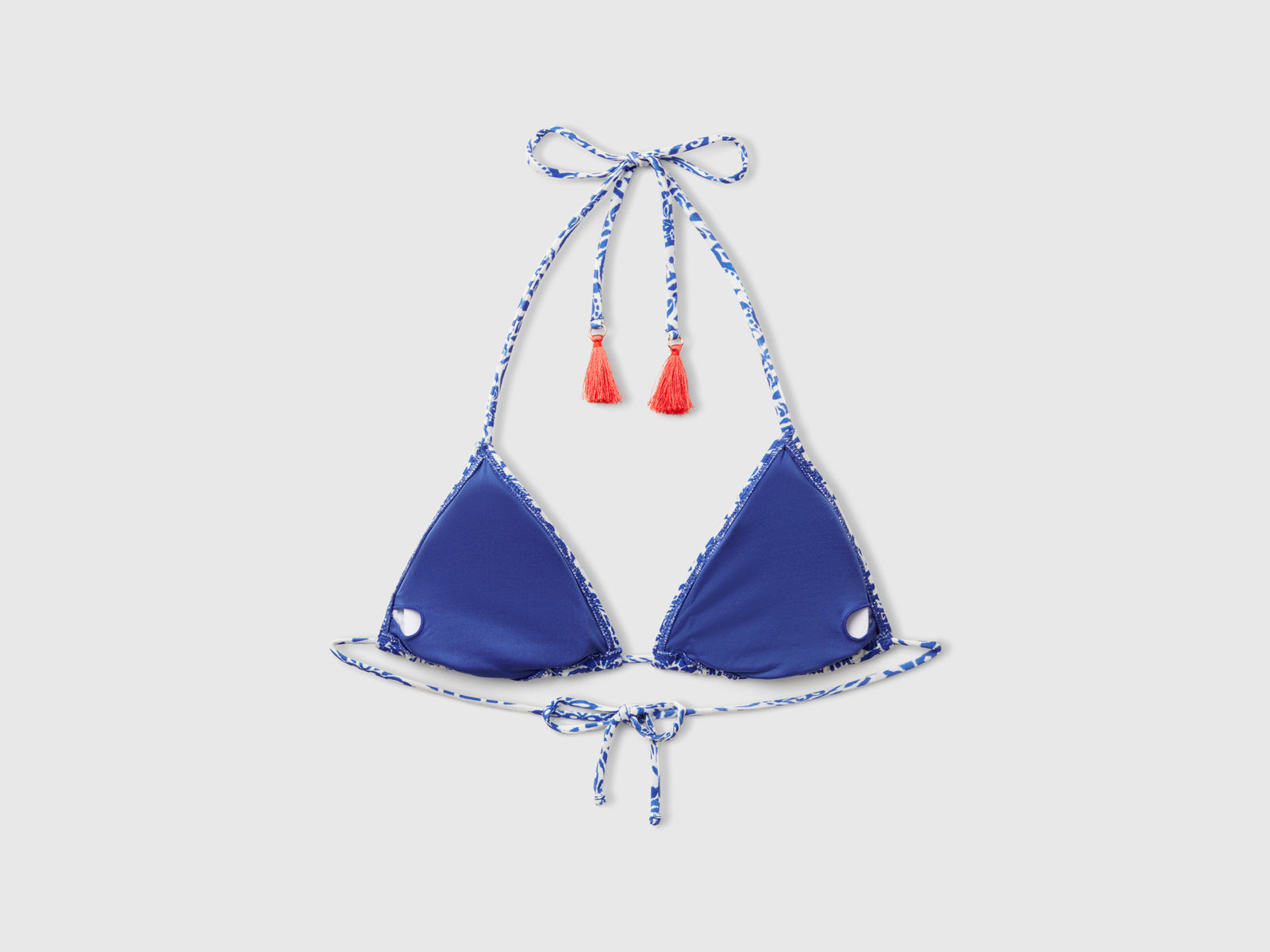Padded beach triangle with pattern da donna blu 2 | Benetton Outlet