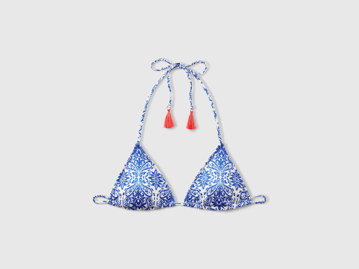 Padded beach triangle with pattern da donna blu | Benetton Outlet