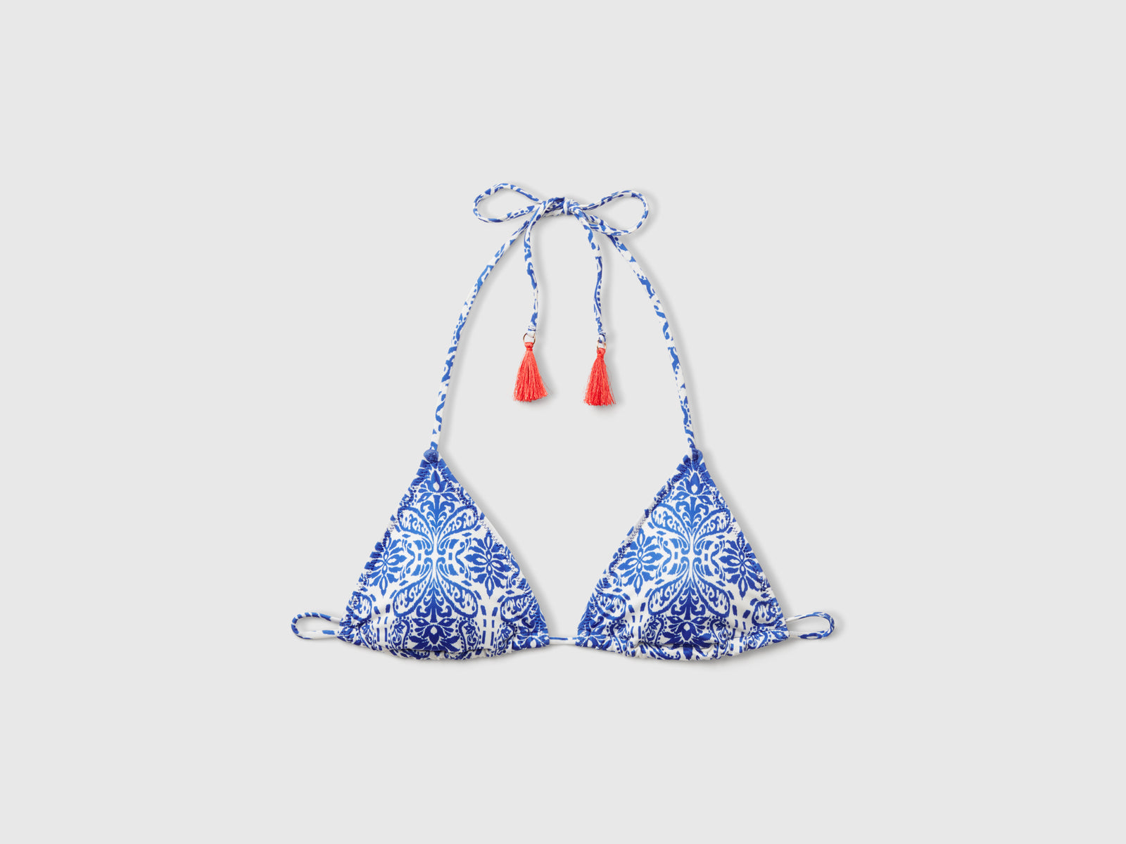 Padded beach triangle with pattern da donna blu | Benetton Outlet