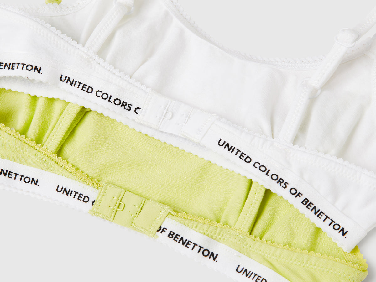Due brassiere in cotone elasticizzato
