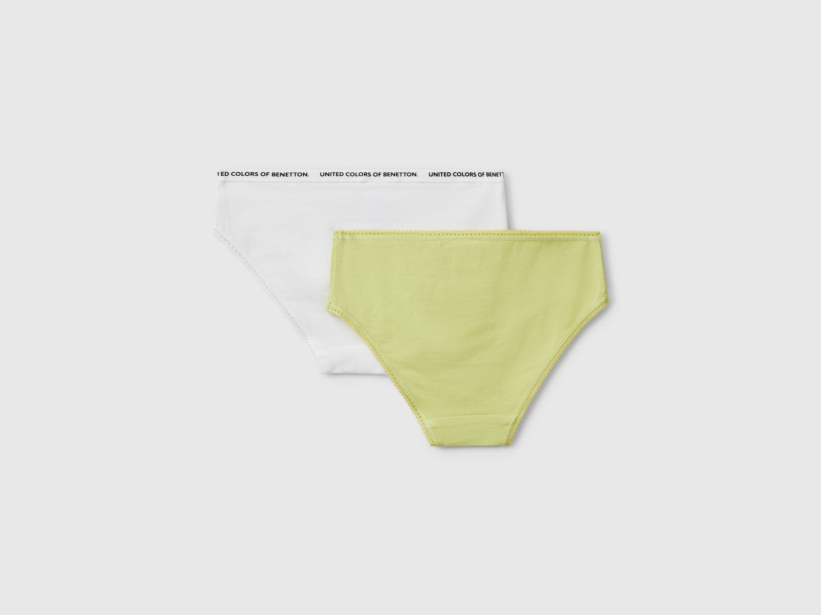 Due slip in cotone stretch da bambina multi-color 2 | Benetton Outlet