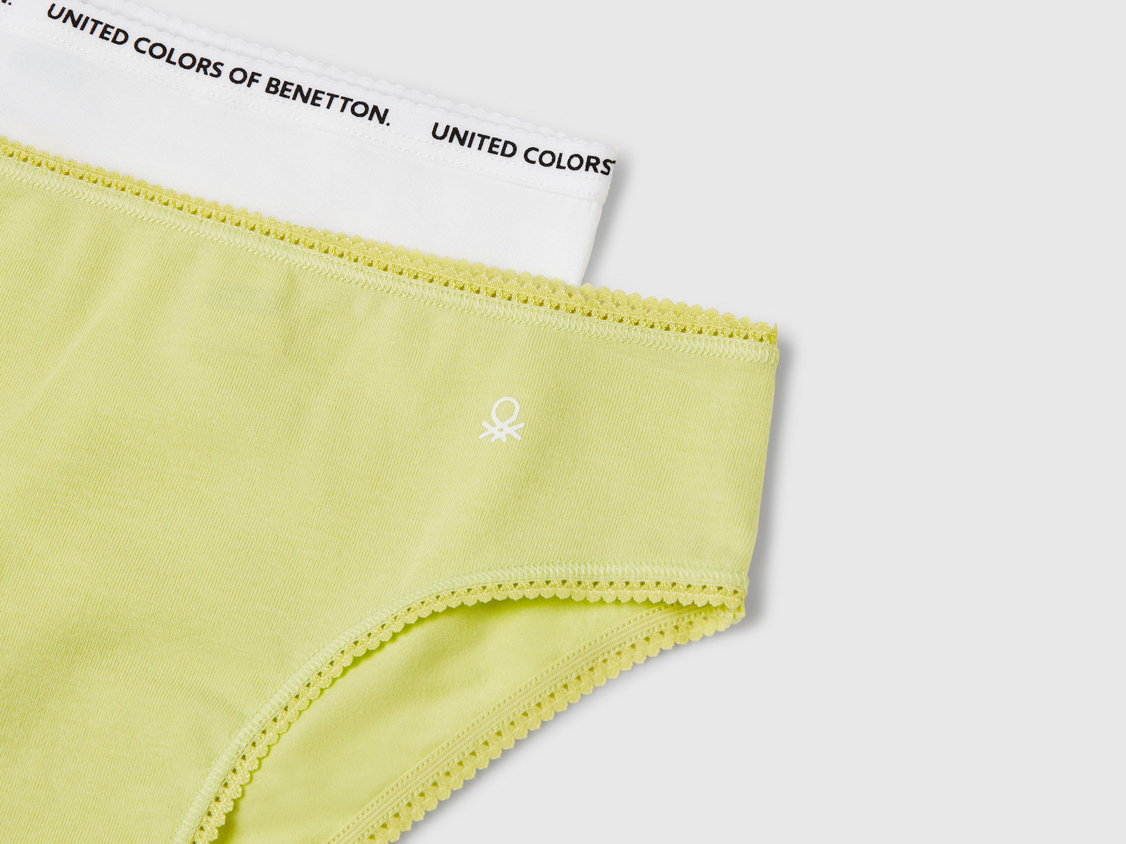 Due slip in cotone stretch da bambina multi-color 3 | Benetton Outlet